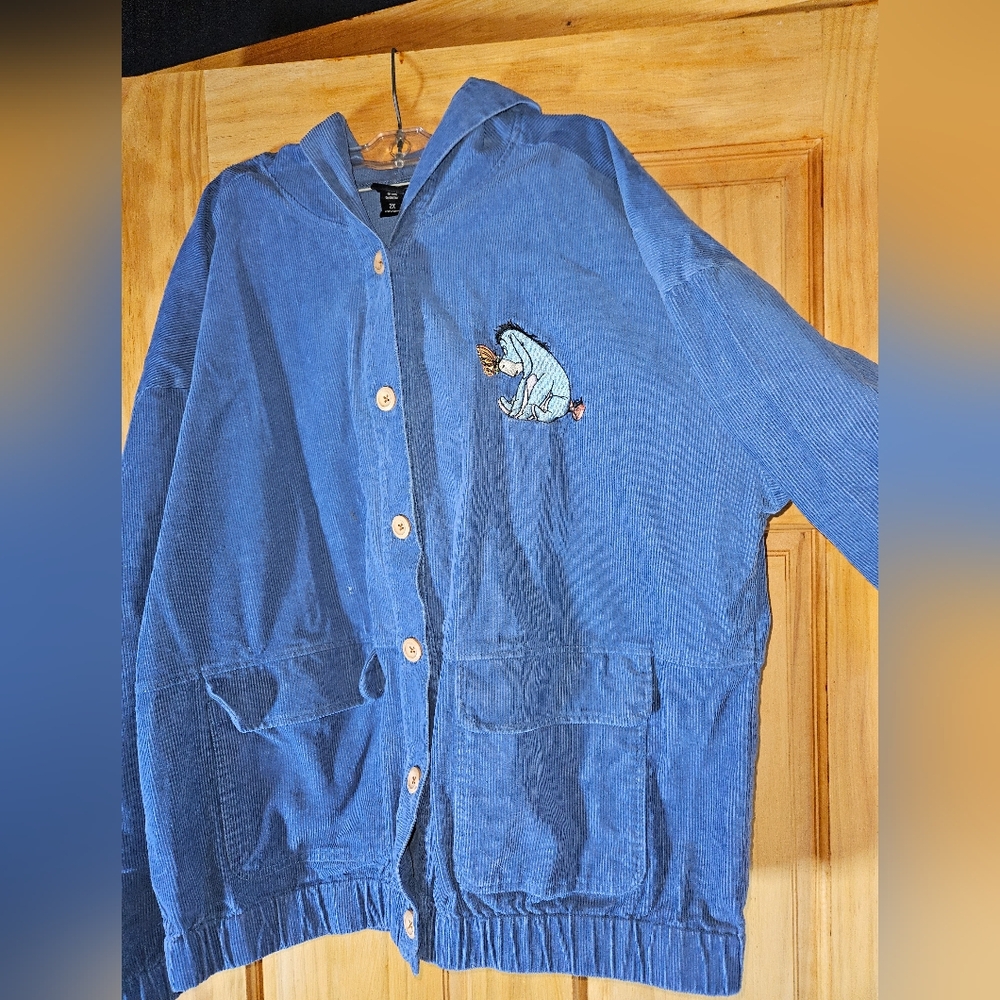 Blue Corduroy Jacket with Embroidered Eeyore